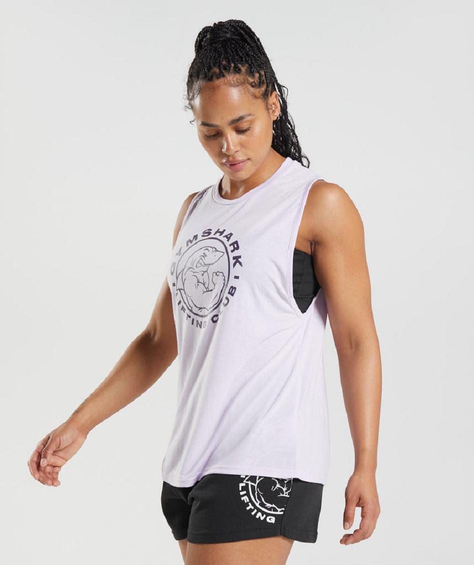 Camiseta Tirantes Gymshark Legacy Mujer Moradas | CO 2383YXF